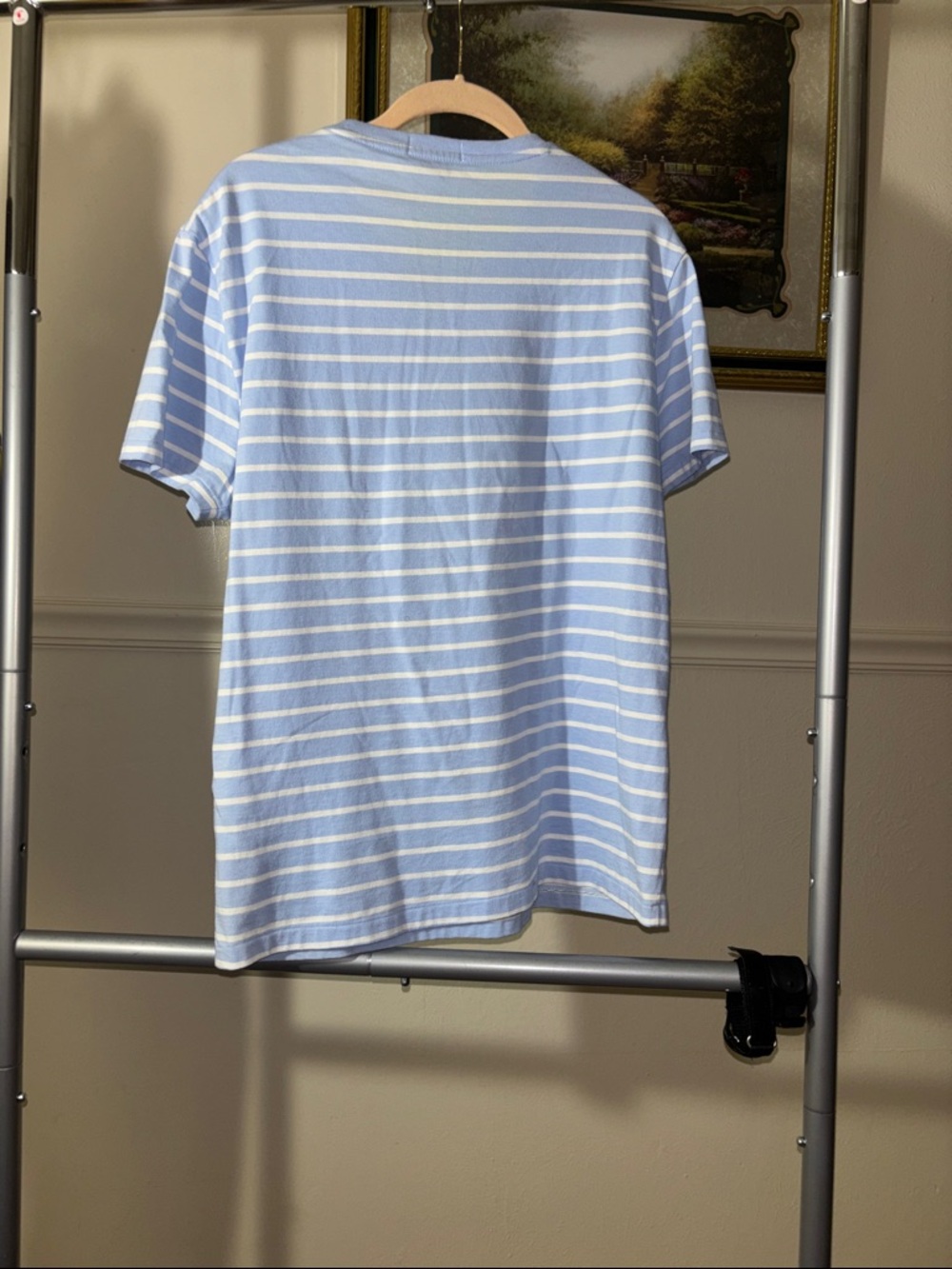 Polo by Ralph Lauren Light Blue & White Striped Crew Neck Tee - Picture 2 of 5